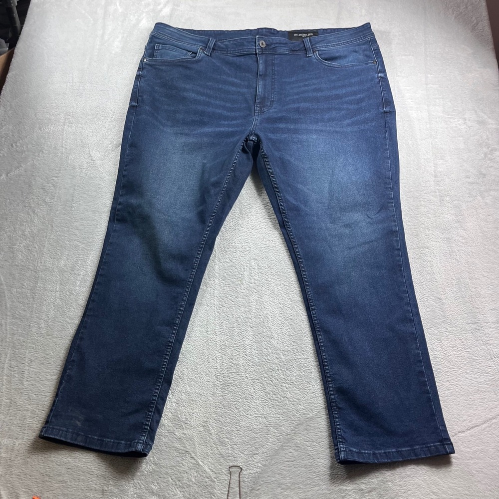 The Perfect Jean NYC Slim‎ Fit Mens Dark Wash Denim Jeans 44x28 Stretch Blue